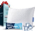 QUTOOL Shredded Memory Foam Pillows for Sleeping Queen Size, Cooling Gel Pillows for Hot Sleepers Adjustable Bed Pillow for Side