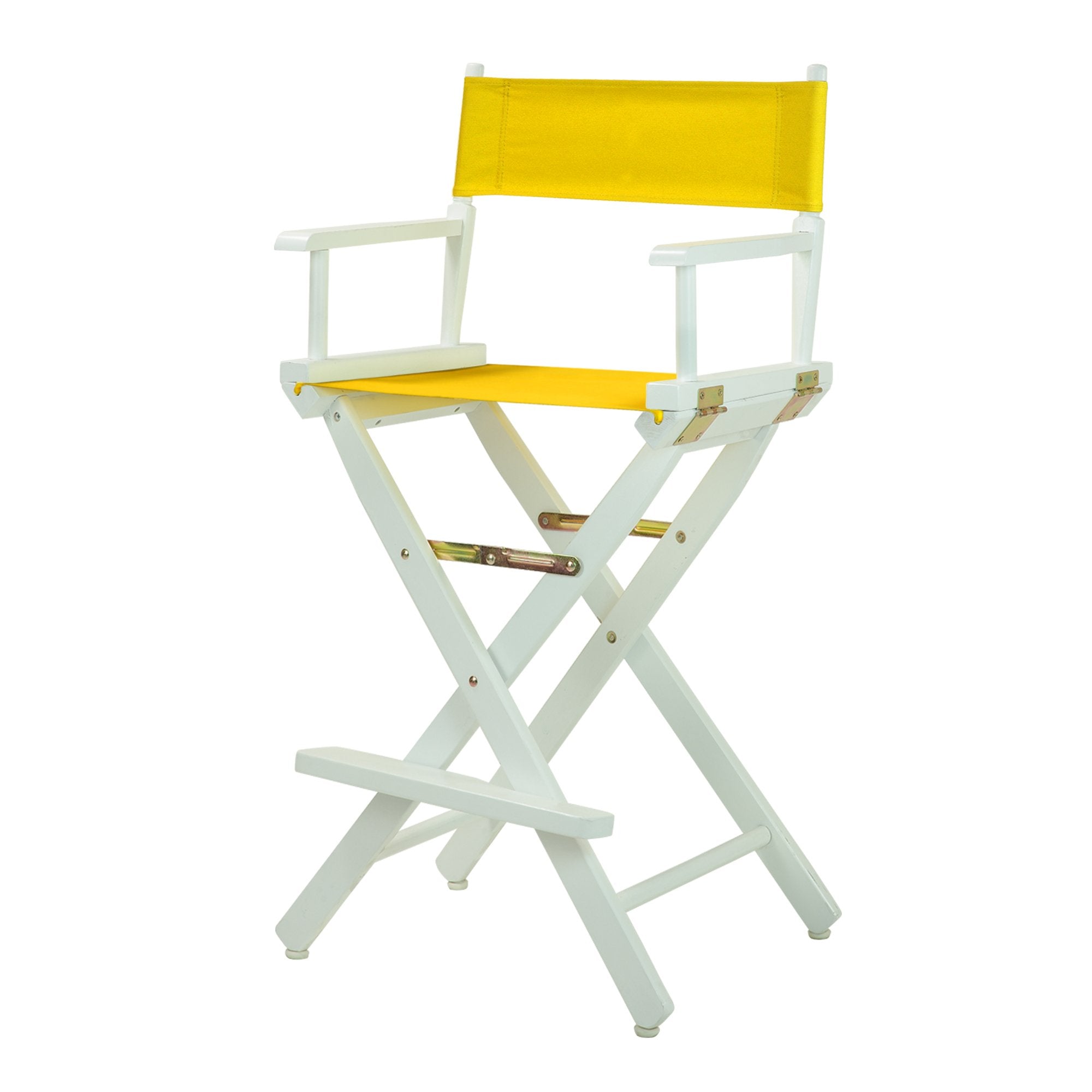 Casual Home 230-01/021-34 Director Chair 30 - Bar Height WhiteFrame/Gold Canvas