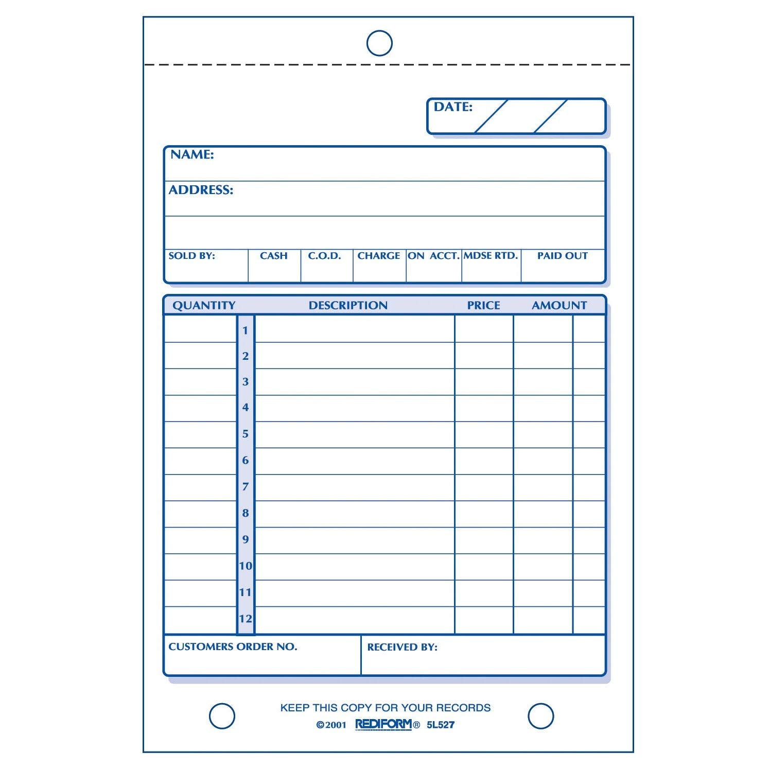 RED5L527 - Sales Book