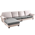 Deep Dream Stretch 4 Pieces Couch Cushion Covers for Sectional Sofa Left/Right L Shape Chaise Lounge Sofa Seat Slipcover Anti-Sl