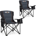 Overmont Oversized Folding Camping Chair 2Pack - 450lbs Support with Padded Cushion Cooler Pockets - Heavy Duty Collapsible Chai