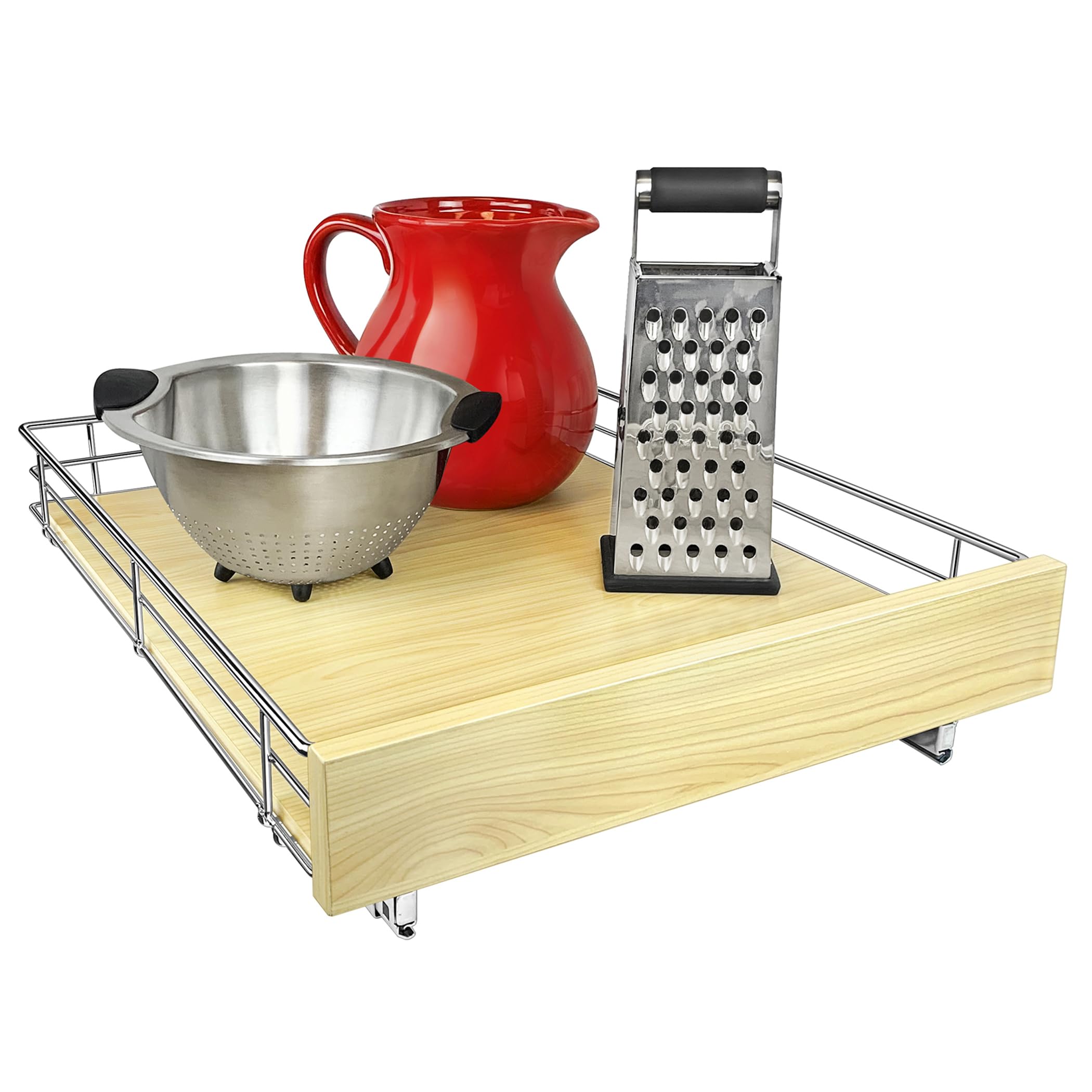 LYNK PROFESSIONAL Select Pull Out Cabinet Organizer, 17 x 21 Slide Out Drawers for Kitchen Cabinets - Sliding Pull-Out Pantry Sh