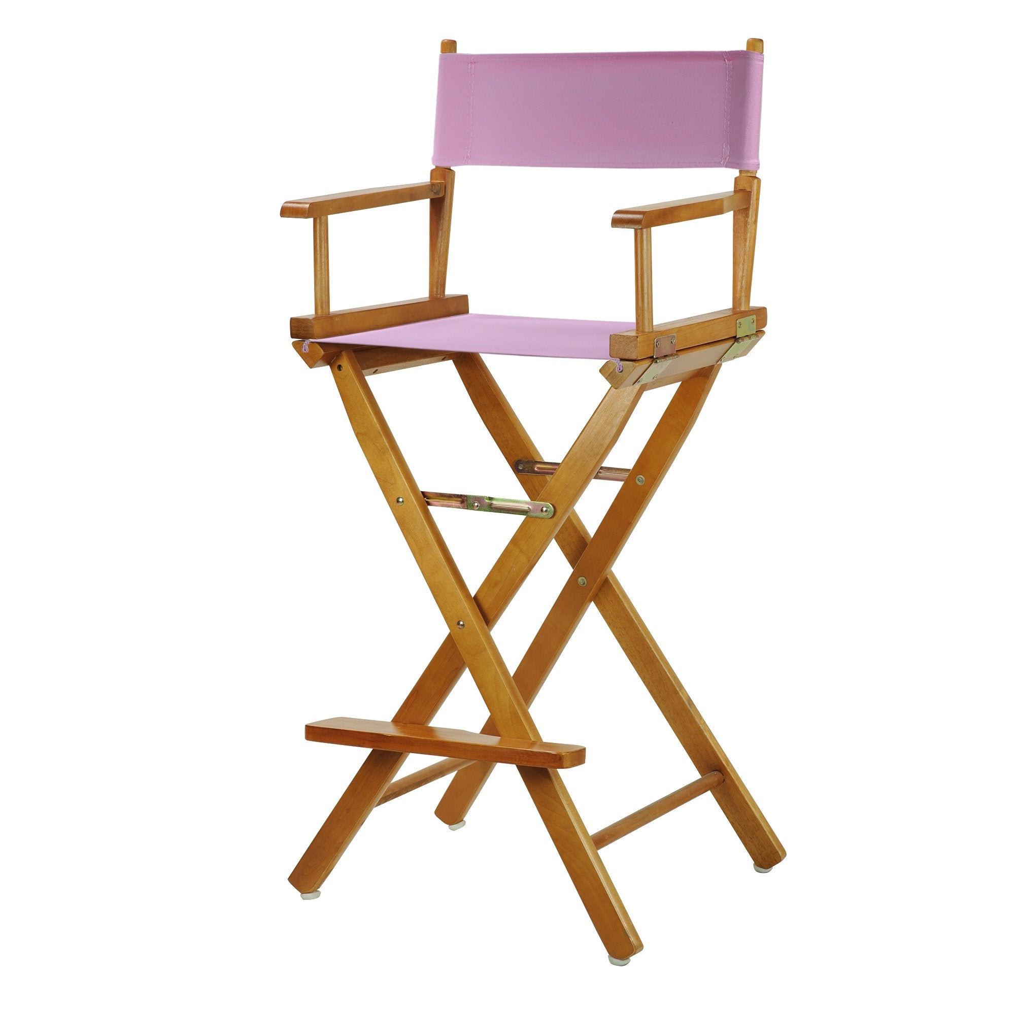 Casual Home 230-05/021-22 Directors Chair Canvas 30 - Bar Height Honey OakFrame/Pink