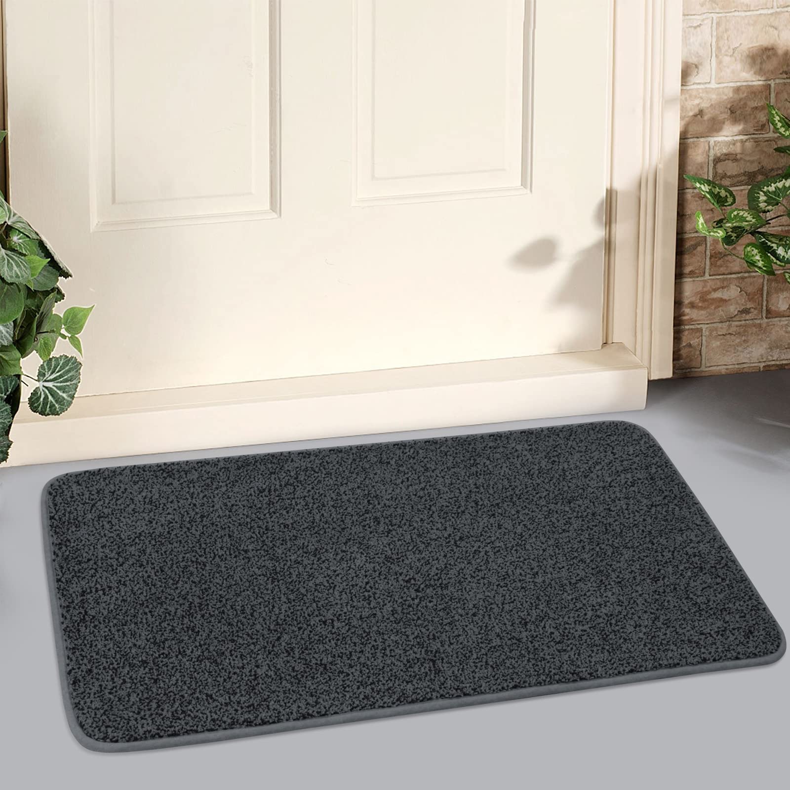 LINLA Indoor Doormat, Super Absorbs Mud Mat, Washable Non-Slip Rubber Backing Clean Door Mat for Doorways Inside Dirt Trapper Ma