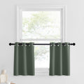 NICETOWN Valances for Windows - Farmhouse Short Curtain Valance 24 inch Long for Bathroom Kitchen, Small Window Curtains for Liv