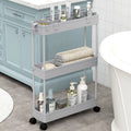SPACELEAD Slim Storage Cart,3 Tier Bathroom Rolling Utility Cart Storage Organizer Slide Out Cart, Mobile Shelving Unit Organize