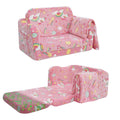 Folding Toddler Chair, Soft Plush Fold Out Kids Couch Sofa Glow in The Dark, Comfy Baby Recliner for Girls Boys (Glowing Unicorn