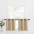 NICETOWN Small Tiers Window Kitchen Valances - Farmhouse Style Thermal Insulated Room Darkening Window Treatment Curtains/Drapes