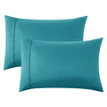 Bedsure Queen Pillow Cases Set of 2 - Teal Brushed Microfiber Pillowcase 2 Pack, Super Soft and Cozy Pillow Case Covers with Env