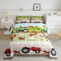 Tractor Bedding Sets for Boys Twin Size Toddler Kids Cute Cartoon Farm Animals Comforter Set Girls Children Farmhouse Country Do
