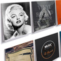 Cerpourt 8 Pack 12 Clear Vinyl Record Display Shelf,Acrylic Album Vinyl Record Holder Wall Mount and Display Your Favorite LP 