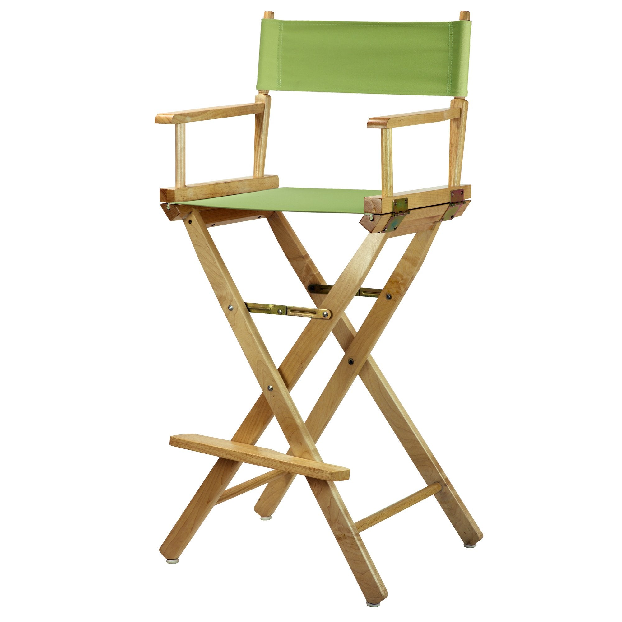 Casual Home 230-00/021-72 30 Natural Frame-Lime Green Canvas Director Chair Bar Height