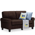 Serta Copenhagen Rolled Arm Sofa, Easy Care Polyester, Soft Pillow Back, Pocket Coil Seat Cushions, Removable Covers, Couch for 