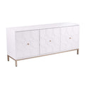 SEI Furniture Gramdlynn Antique Three-Door Accent Cabinet, White