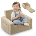 Toddle & Kids Chair,2-in-1 Soft Toddler Couches That Fold Out,Toddler Chairs Comfy 1-3 Years Old,Convertible Sofa to Lounge,Grey