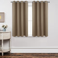 Joydeco Blackout Curtains 54 Inch Length 2 Panels Set, Thermal Insulated Long Curtains& Drapes 2 Burg, Room Darkening Grommet Cu