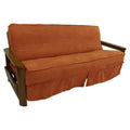 Blazing Needles Solid Microsuede Double Corded 8 to 9 Futon Slipcover, Full, Spice