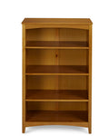 Shaker Style 4 Shelf Bookcase / Solid Wood / 48 High / Adjustable Shelving / Closed Back / Display Bookshelf for Living Room, Be