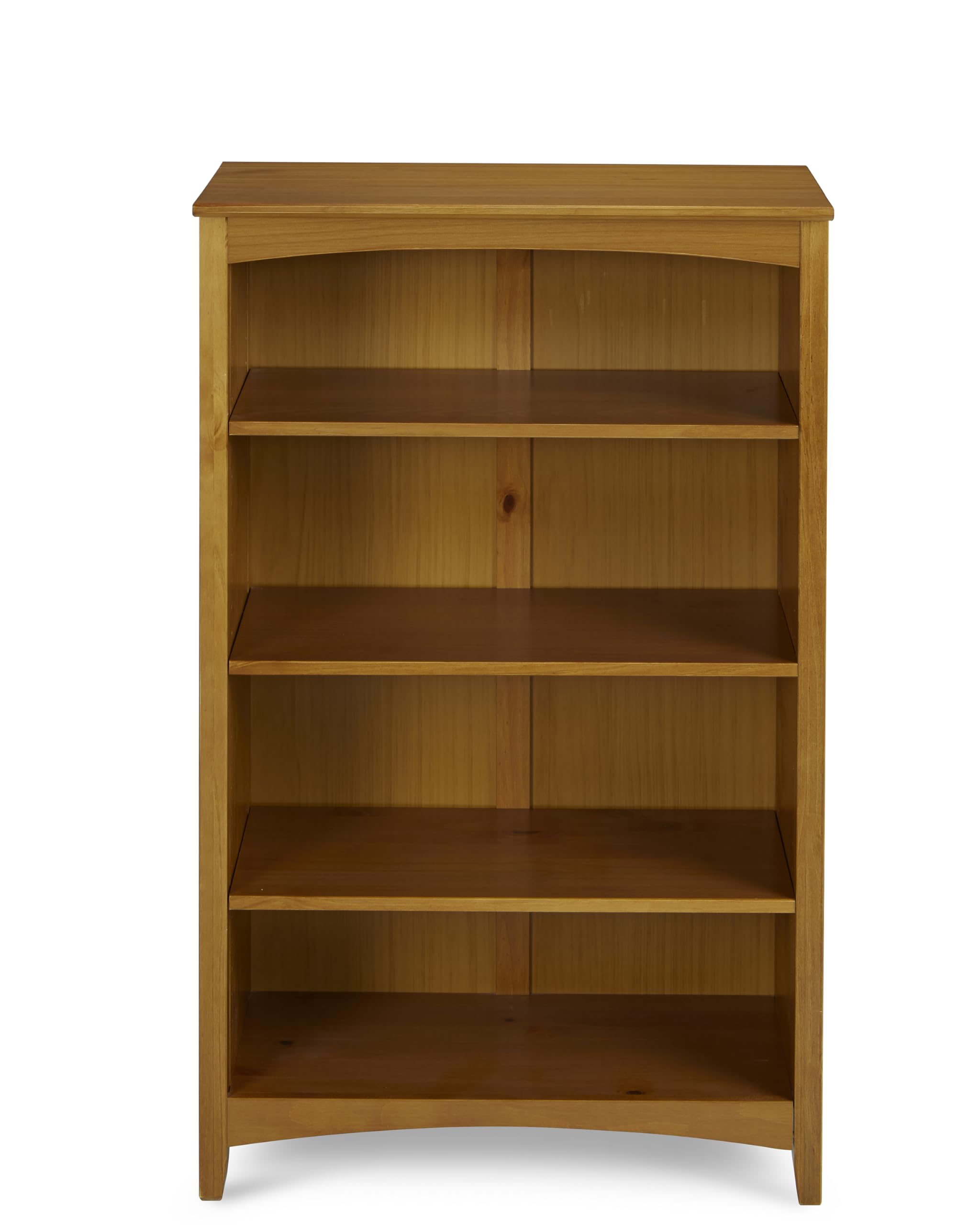 Shaker Style 4 Shelf Bookcase / Solid Wood / 48 High / Adjustable Shelving / Closed Back / Display Bookshelf for Living Room, Be