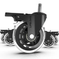 Lifelong Office Chair Wheels Replacement Rubber Chair Casters for Hardwood Floors and Carpet, Set of 5, Heavy Duty Casters for C