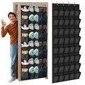 Windyun 40 Large over The Door Hanging Shoe Organizer Black Mesh Pockets Shoe Hanger for Closet Rack Holder Behind Door Hanging 