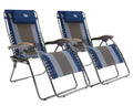 TIMBER RIDGE Outdoor Reclining Padded with Adjustable Headrest and Cup Holder Foldable Zero Gravity Lawn Chair for Adults, Suppo
