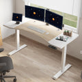 HEONAM 63 Electric Height Adjustable Desk - Dual Motor Sit Stand Workstation with Memory Presets & Large Desktop for Office & 