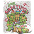TMNT Teenage Mutant Ninja Turtles Blanket, 50x60 Green Greetings Silky Touch Super Soft Throw Blanket