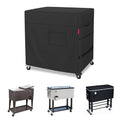 Porch Shield Waterproof Rolling 80-100 Qt Cooler Cart Cover Fits Most Patio Ice Chest Party Cooler (Black, 32L x 18W x 30H)