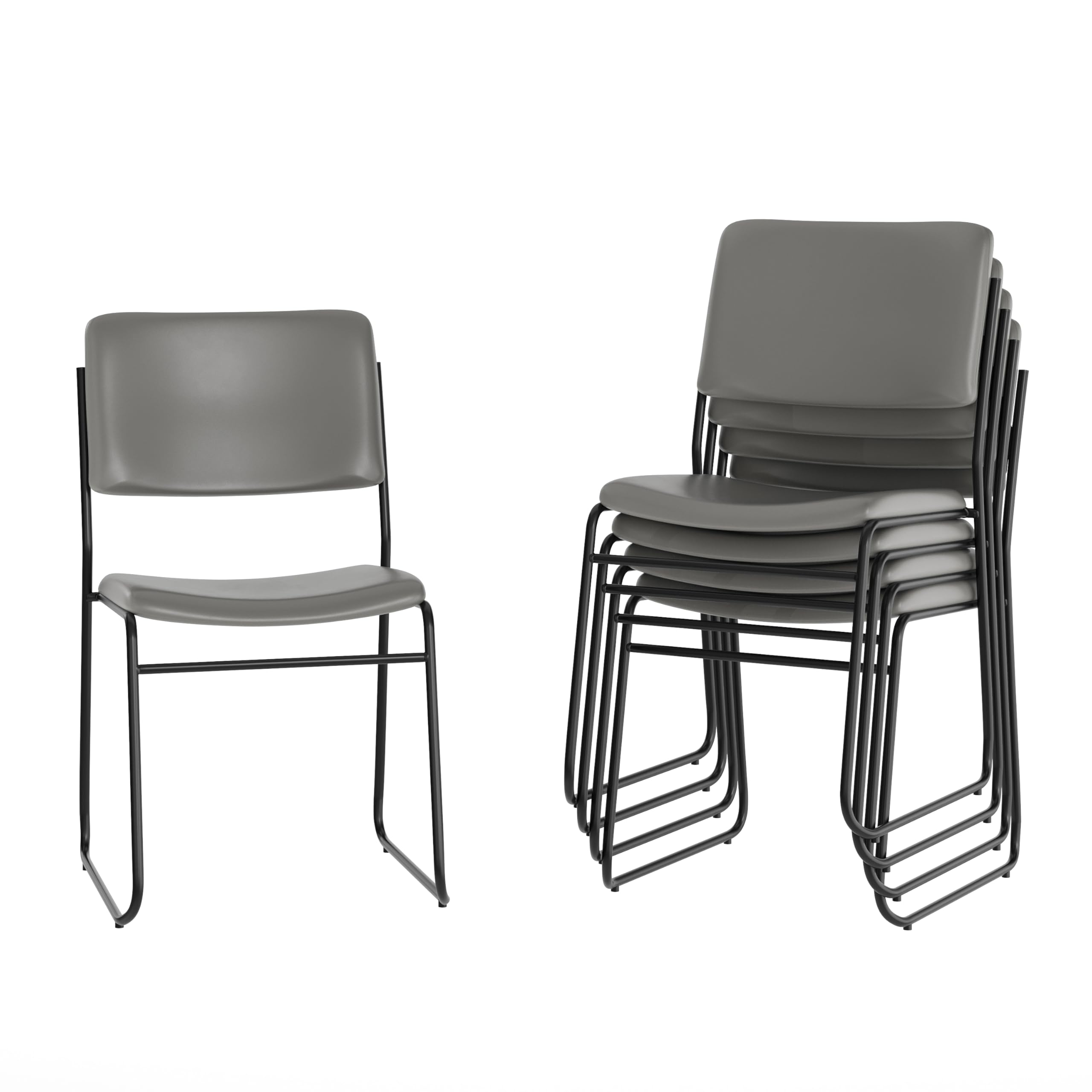 Flash Furniture Hercules Series High Density Vinyl Stacking Chairs for Waiting Rooms and Offices, Lobby Chairs with Padded Seats