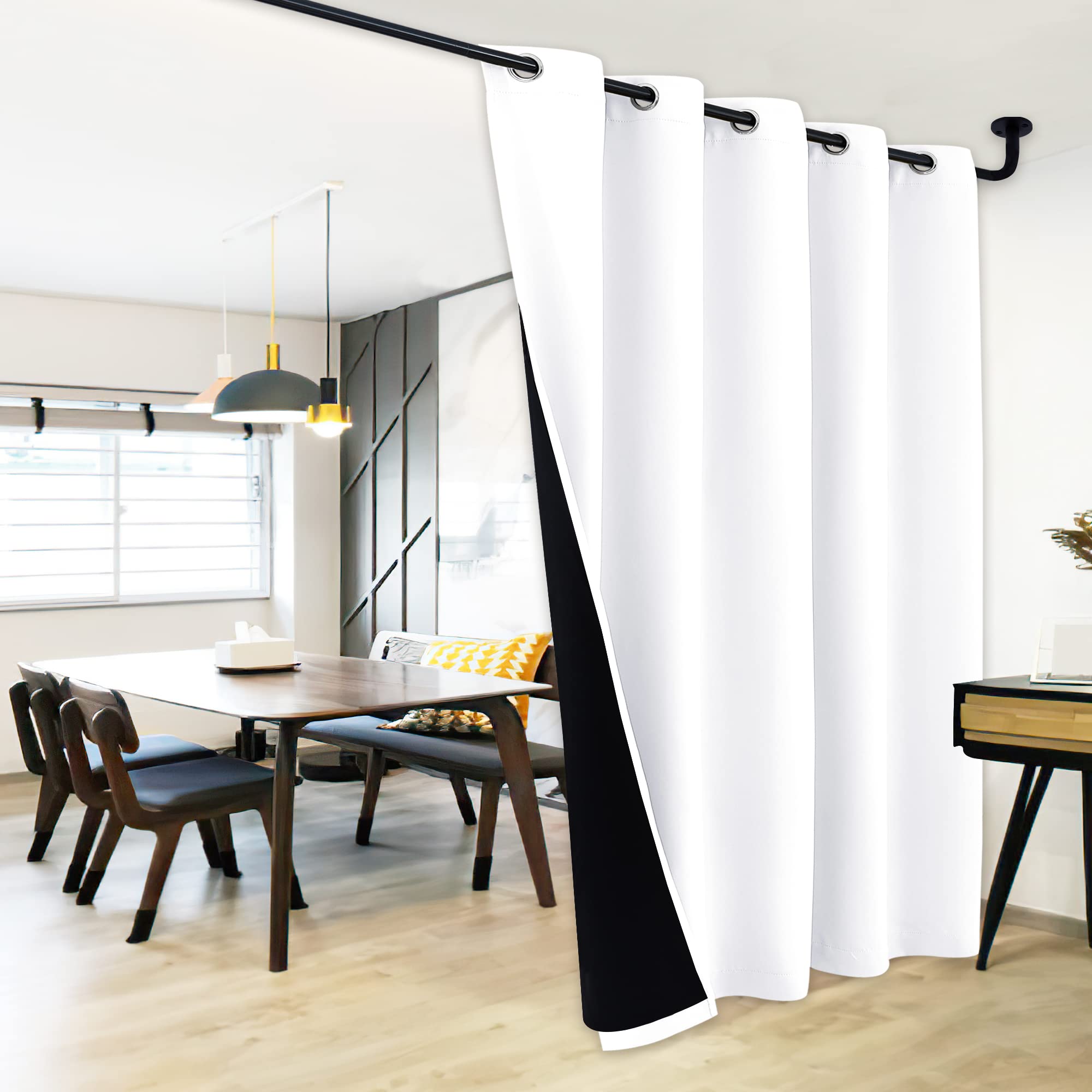 NICETOWN Full Shading Curtains for Patio Door, Super Heavy-Duty Thermal Backing Sliding Glass Door Drape, Privacy Assured Window