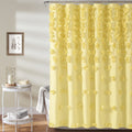 Lush Decor Riley Shower Curtain, 72 x 72, Yellow