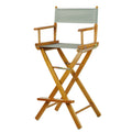 Casual Home 30 Directors Chair Honey Oak Frame-with Grey Canvas, Bar Height