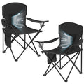 2 Pack Camping Chairs with Fan, Lightweight Camp Chair 300LBS Portable Foldable Chairs for Adults & Teens, Compact with Carry Ba