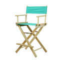 Casual Home 24 Directors Chair Natural Frame with Teal Canvas, Counter Height