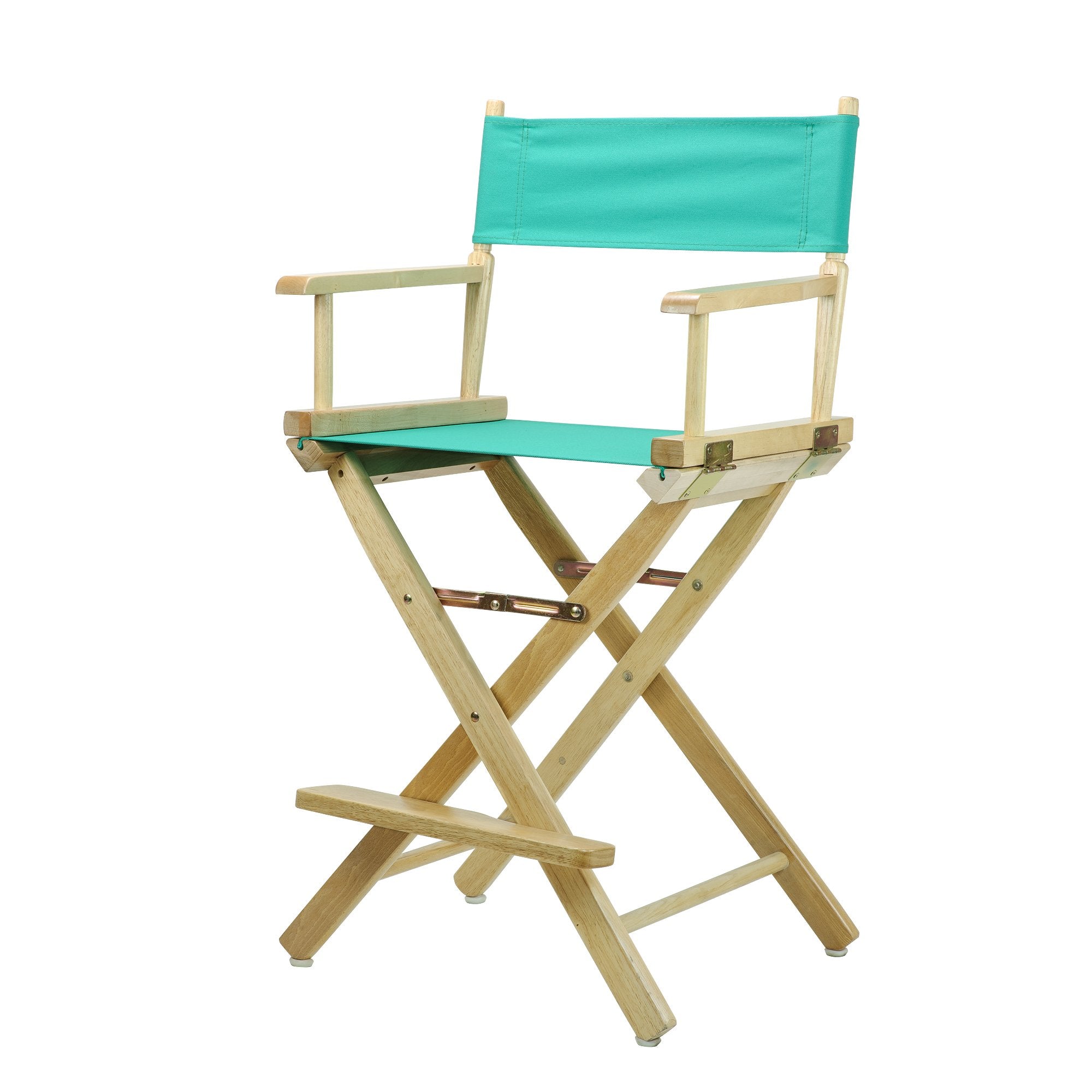 Casual Home 24 Directors Chair Natural Frame with Teal Canvas, Counter Height