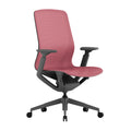 Laura Davidson Furniture Waverly Mesh Office Chair - Mid Back Mesh Chair, Adjustable Height & Arm Rest, Swivel, Seat Tilt - Red 