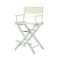 Casual Home 24 Directors Chair White Frame with Wheat Canvas, Counter Height