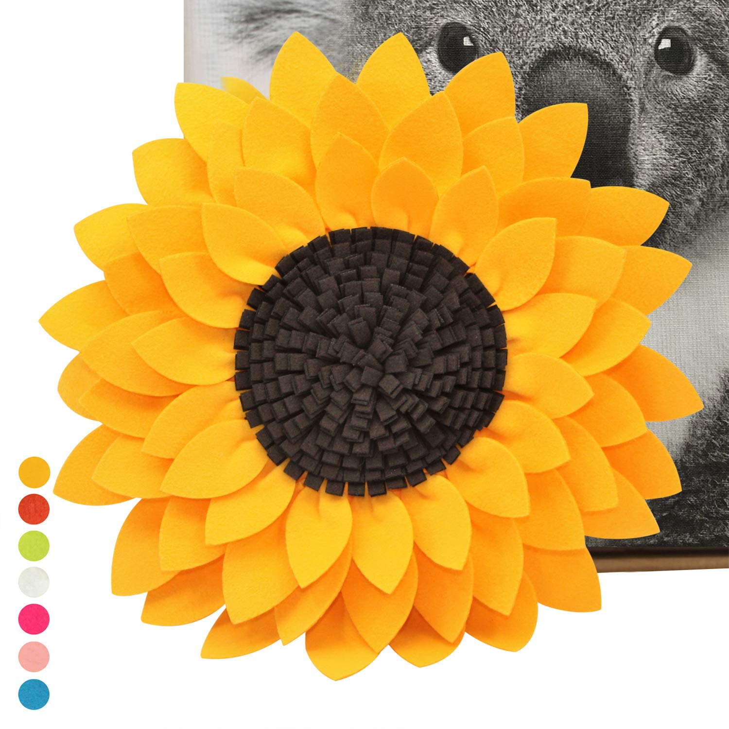 Contempo Lifestyles Sunflower Pillows, 3D Handmade Accent Decorative Flower Shaped Throw Pillow for Liiving Room, Couch & bed, G