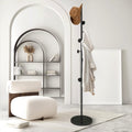 Aolohomy Coat Tree Freestanding, Metal Coat Rack Tree with 8 Hooks, Free Standing Hanger for Hats Scarves Purses Umbrellas, Coat