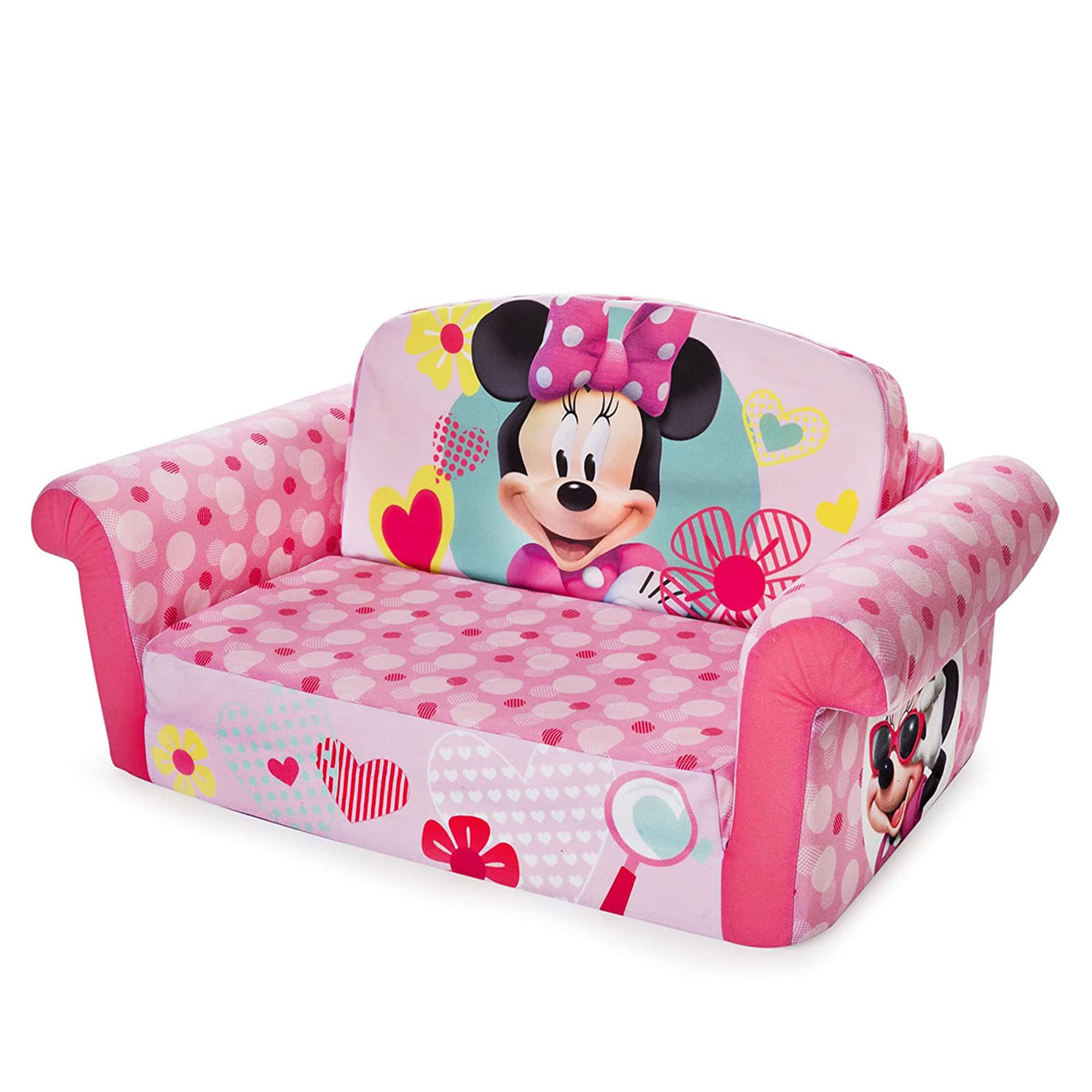 marshmallow Furniture, Childrens 2 in 1 Flip Open Foam Sofa, Minnie Mouse, by Spin Master