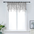 PearAge Ruffled Voile Semi Sheer Curtain Valance, Kitchen Living Room Shabby Chic Ruffle Valance Curtains, Girls Daughters Bedro