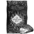 Harry Potter Marauders Map Officially Licensed Silky Touch Super Soft Throw Blanket 36 x 58, Black and White