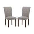 COLAMY Upholstered Parsons Dining Chairs Set of 2, Fabric Dining Room Kitchen Side Chair with Nailhead Trim and Wood Legs - Boho