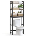SONGMICS Over The Toilet Storage, 3-Tier Bathroom Organizer Over Toilet with Adjustable Shelves, Multifunctional Bathroom Shelf,