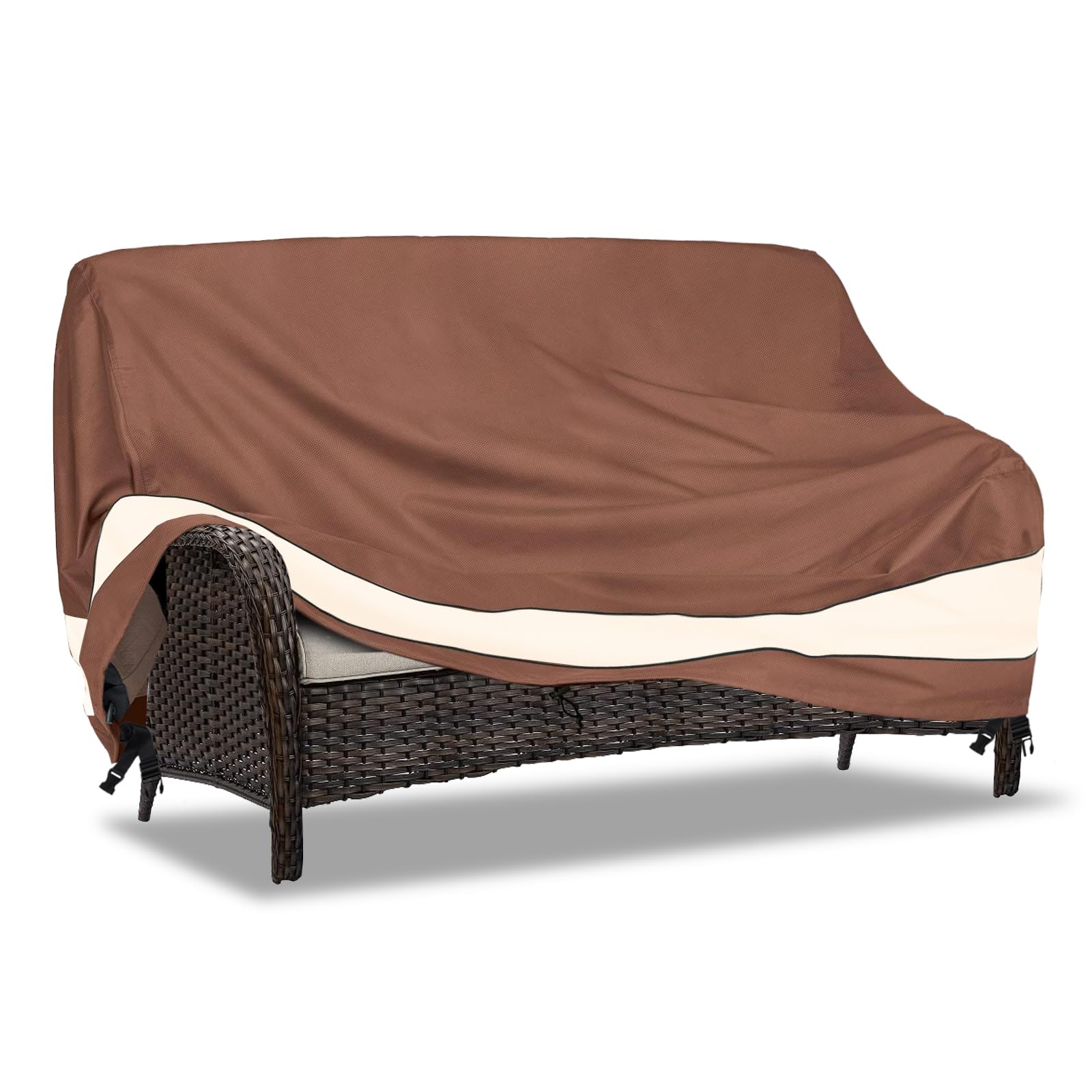 Sobana 3-Seater Patio Sofa Covers, Outdoor Couch Cover Fits up to 77 W x 32.5 D x 33 H, Heavy Duty Waterproof Patio Furniture Co