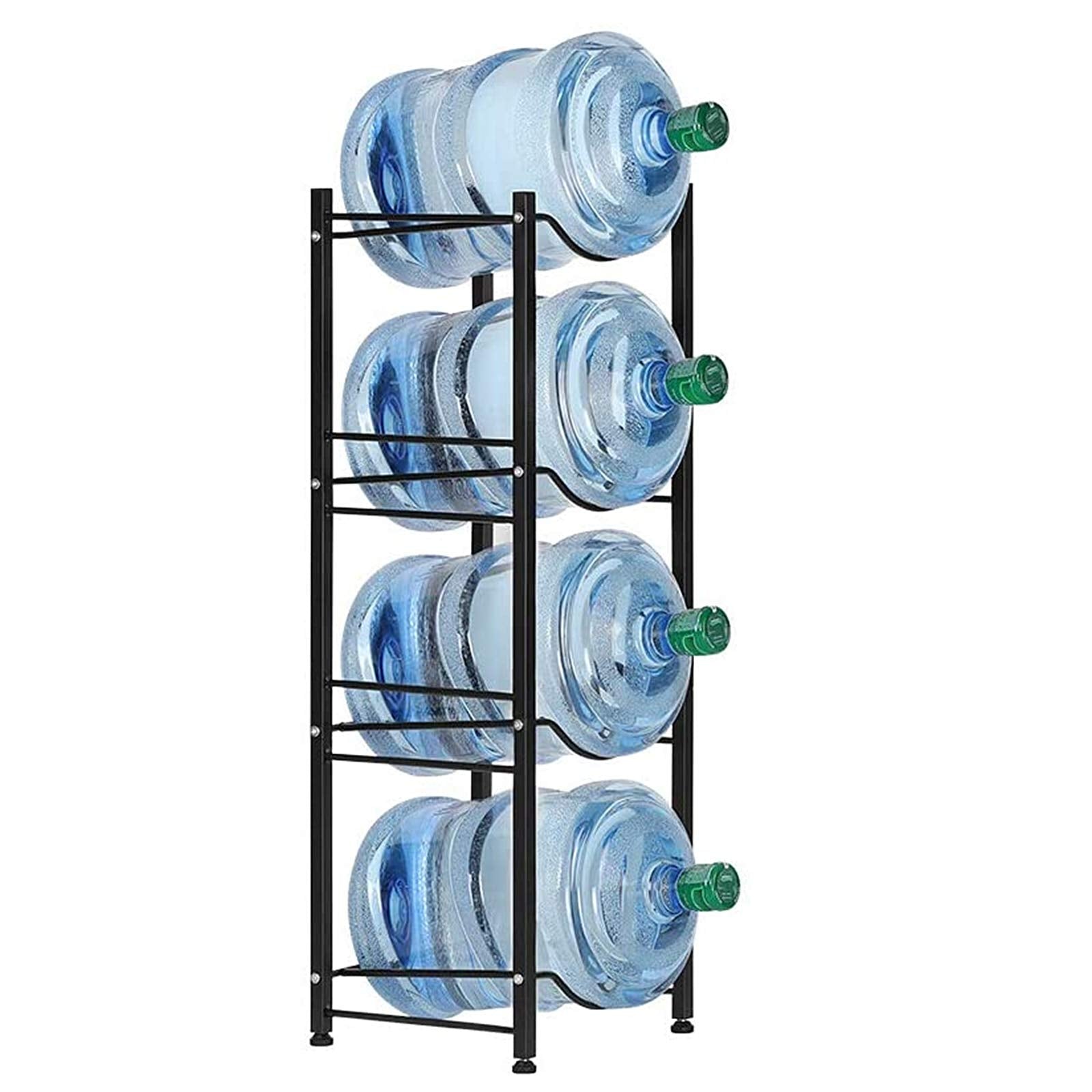 Water Cooler Jug Rack, 4-Tier Heavy Duty Water Bottle Holder Storage Rack for 5 Gallon Water Dispenser, 5 Gallon Water bottle Ho