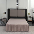 Taupe Bed Skirt King Size Ruffled Bed Skirt with Split Corners, King Bed Skirt 14 Inch Drop, King Size Bed Skirt Taupe for Ruffl