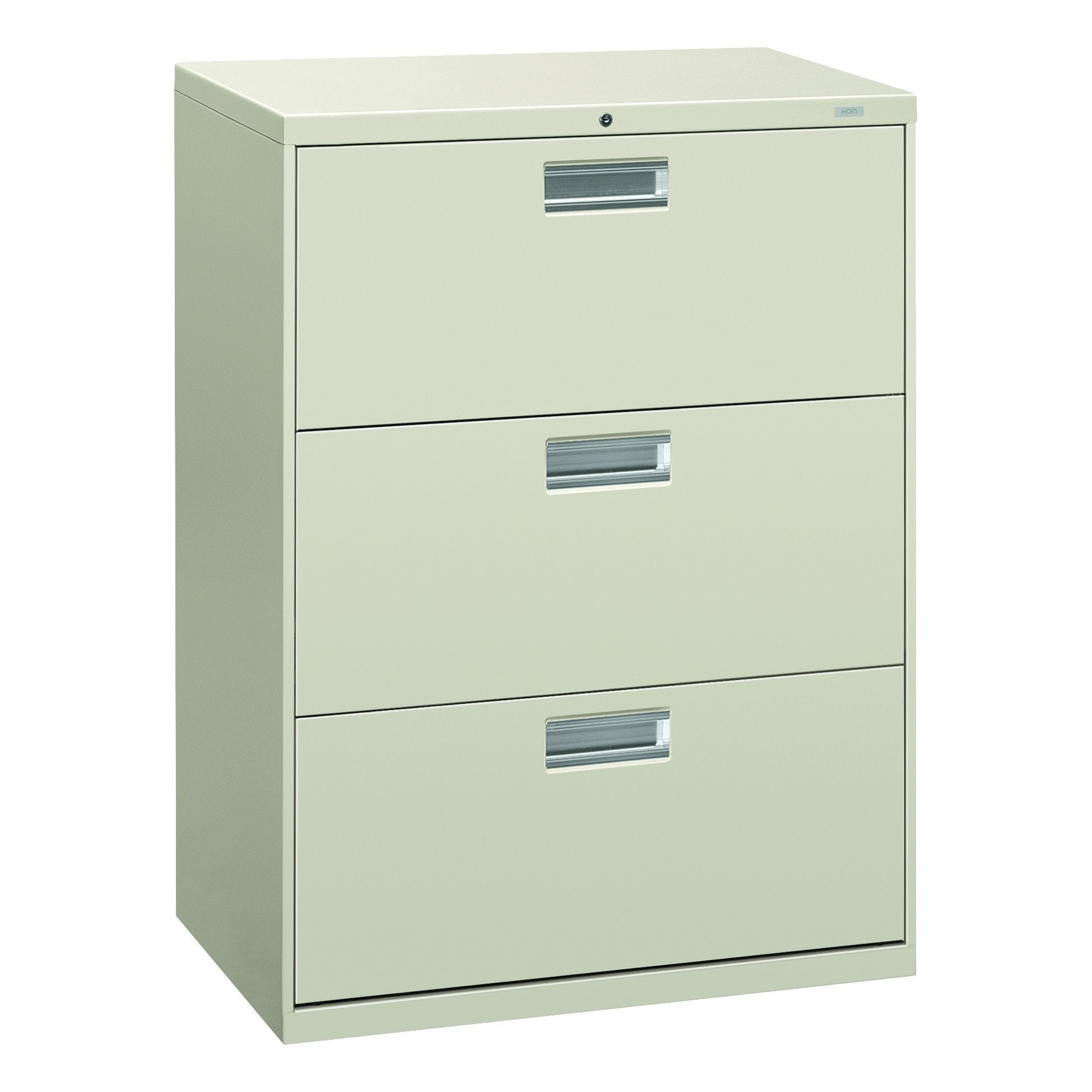 HON Brigade 600 Series Lateral File, 3 Legal/Letter-Size File Drawers, Light Gray, 30 X 18 X 39.13