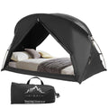 UNIHIMAL Bed Tent Canopy Twin, Blackout Portable Sleep Tent Easy Setup, Breathable Mesh, Privacy Curtains for Adults, Ideal for 